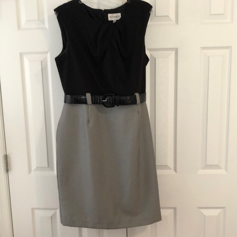 Black belted dress size 16